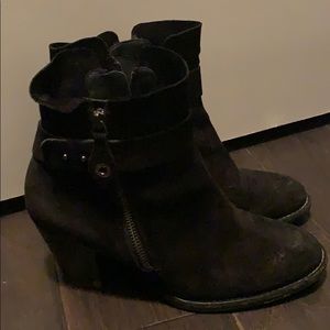Paul green black suede booties